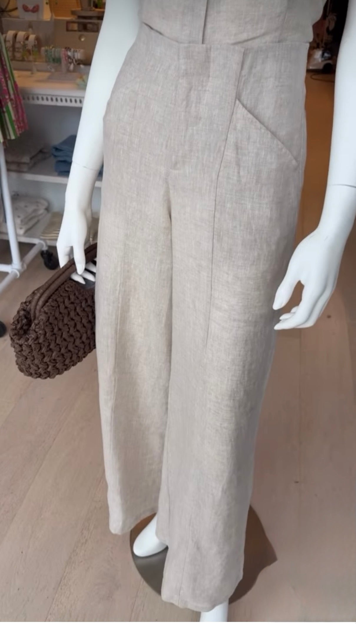 Lanhtropy- Linen Vincent Pant- Natural