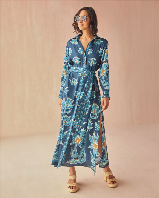 Omika Emma Shirt Dress in Adya Baltic